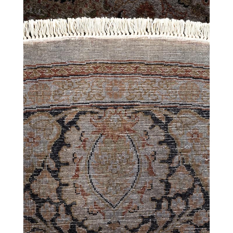 Overton Hand Knotted Wool Vintage Inspired Modern Contemporary Overdyed Gray Round Area Rug - 7' 1" x 7' 1"