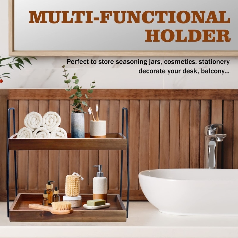 Bathroom Organizer Countertop Perfume Organizer - 13.6 x 14 x 6.7