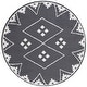 preview thumbnail 5 of 10, SAFAVIEH Pyramid Ainagul Moroccan Tribal Rug 6'7" Round - Charcoal/Ivory - Round