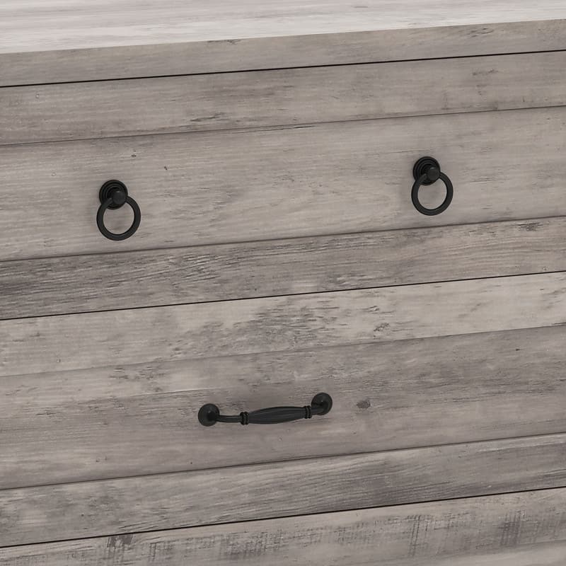 Moasis 59" Farmhouse 6 Drawer Dresser Chest of Drawers Storage Organizer For Bedroom