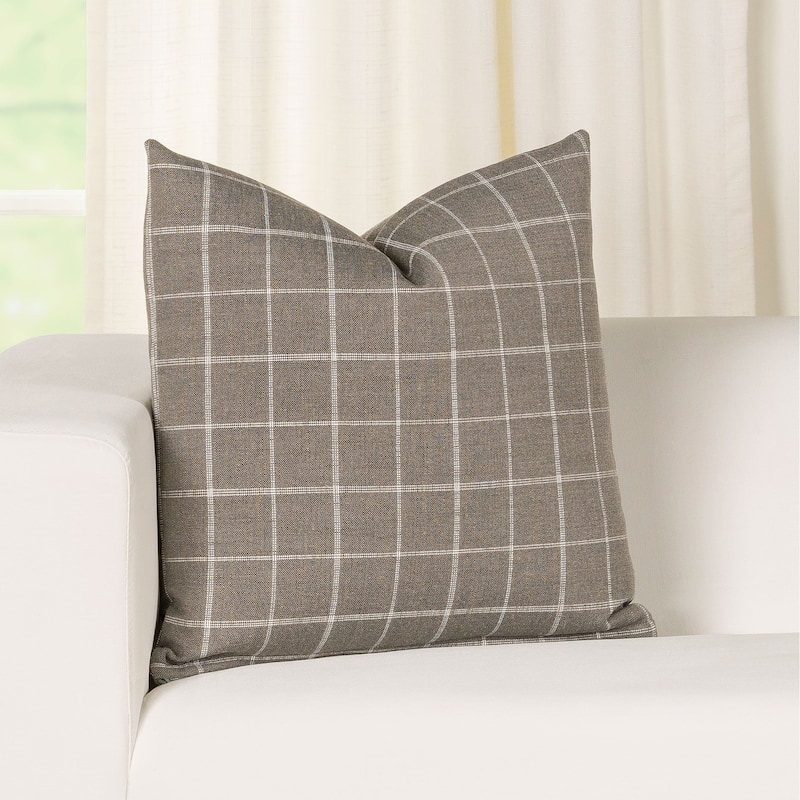Sterlington Plaid Throw Pillow - 20 x 20 - Slate