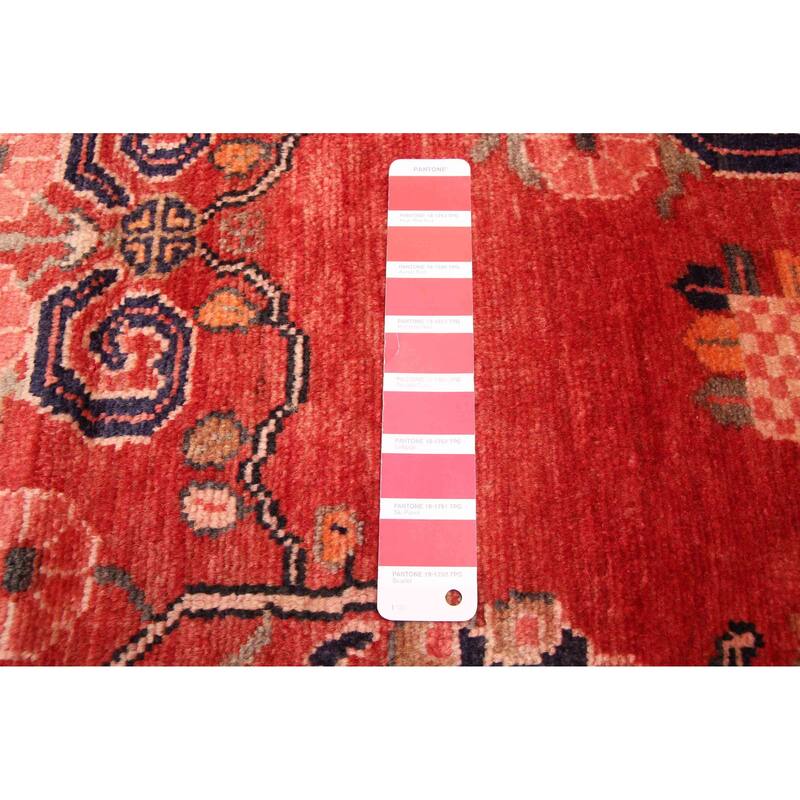 ECARPETGALLERY Hand-knotted Melis Vintage Red Wool Rug - 4'9 x 8'10