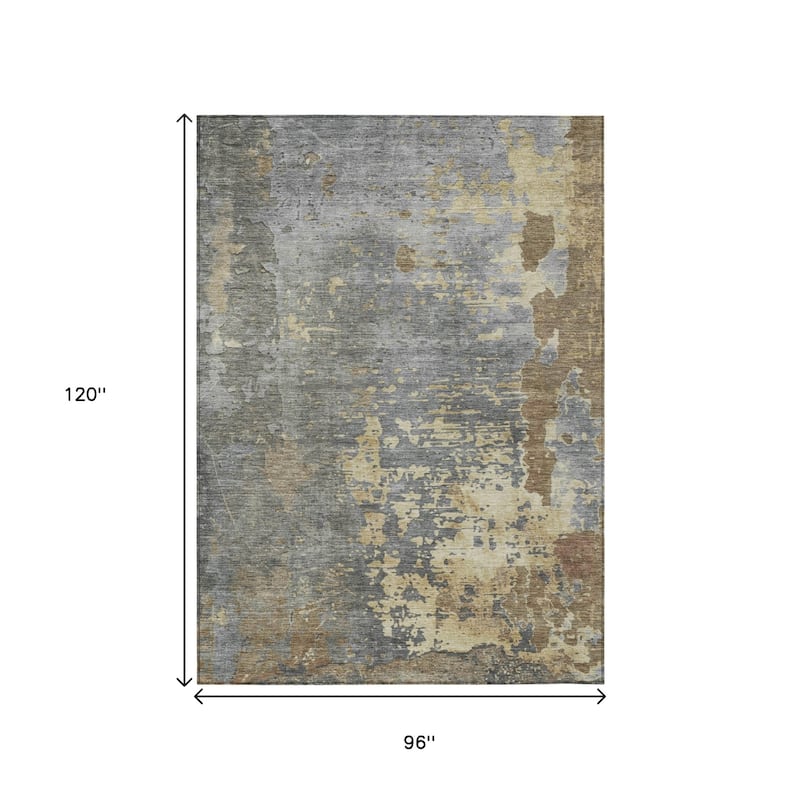 HomeRoots Abstract Transitional Rectangle Outdoor Rug