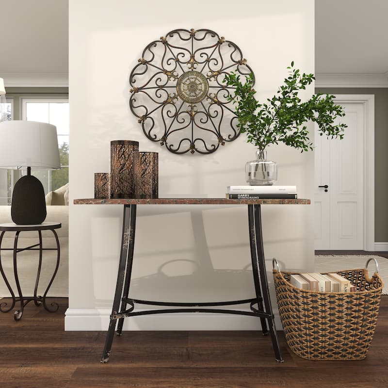 Brown Metal Scroll Home Wall Decor