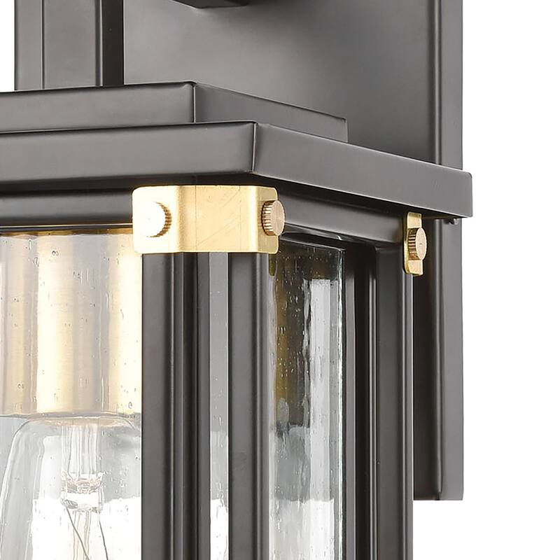 Elk Home Vincentown Matte Black With Seedy Glass 1 Light Wall Sconce