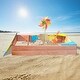 preview thumbnail 3 of 3, Kids Wooden Sandbox with Bottom Liner and Storage Box for Outdoor Play - Golden