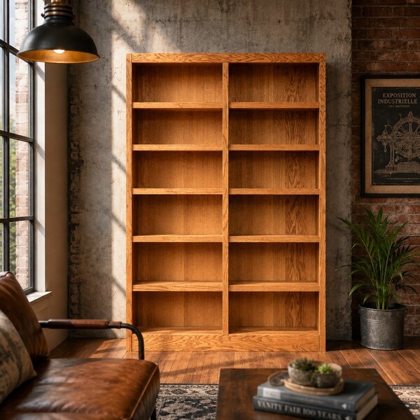 Concepts in Wood Double-Wide 12-Shelf Bookcase - On Sale - Bed