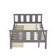 preview thumbnail 12 of 16, Full Size Classic Modern Design Solid Wood Platform Bed Frame with Storage Drawers, Headboard and Footboard