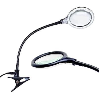 Brightech LightView Flex LED Magnifier Table Lamp - Black