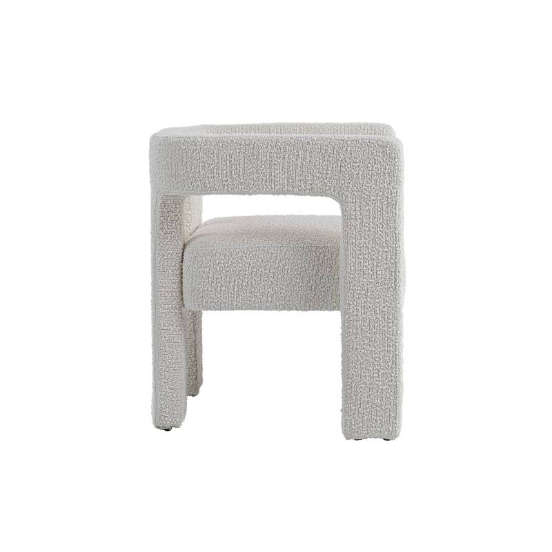 Modrest Drea Modern White Fabric Dining Chair