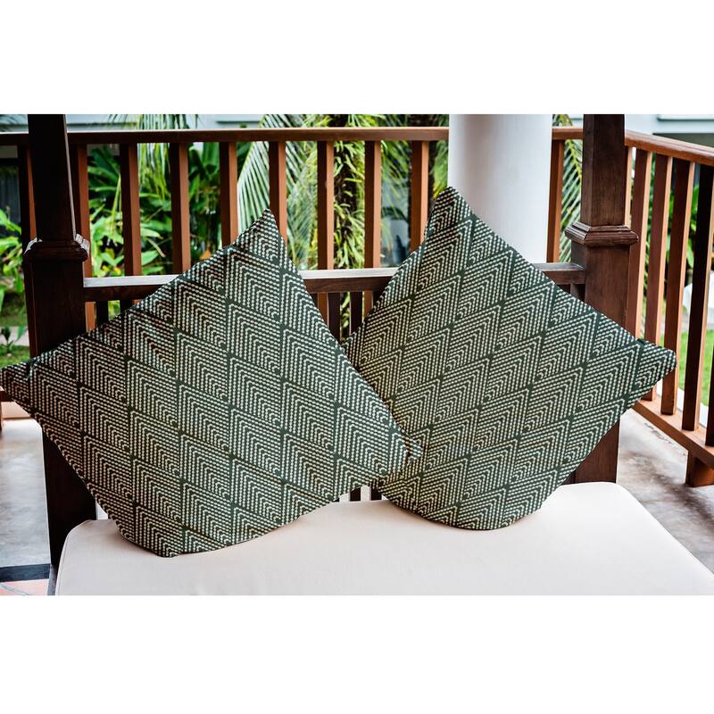 Lifeflor Geometric Print Outdoor Square Patio Throw Pillow