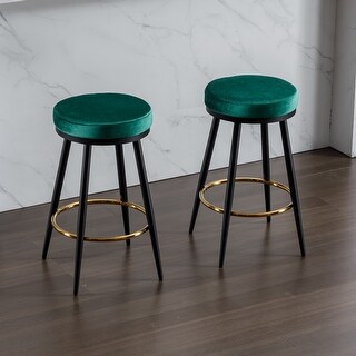 Counter Swing Stool Velvet Barstools (Set of 2) - Bed Bath & Beyond ...
