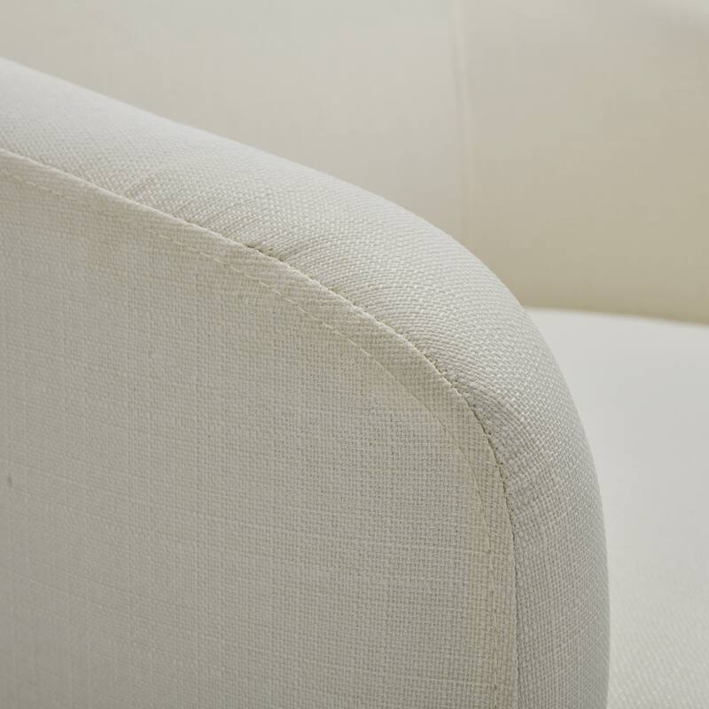 Modern Upholstered Barrel Chair Swivel Accent Chair for Living Room
