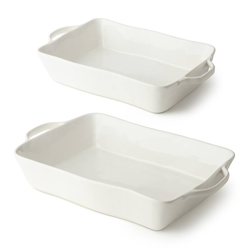 Certified International Linen Cream Large Rectangular Baker 16" x 10.25" x 3"
