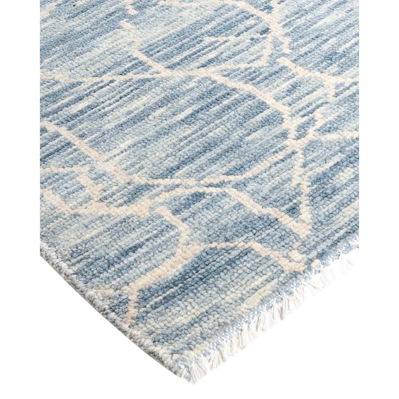 Modern One-of-a-Kind Handmade Area Rug - Gray, 7' 10" x 9' 9" - 7' 10" x 9' 9"