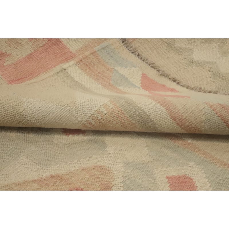 Hand Woven Southwestern Wool Multi-Colored Geometric Area Rug - 6' 6'' X 4' 8''