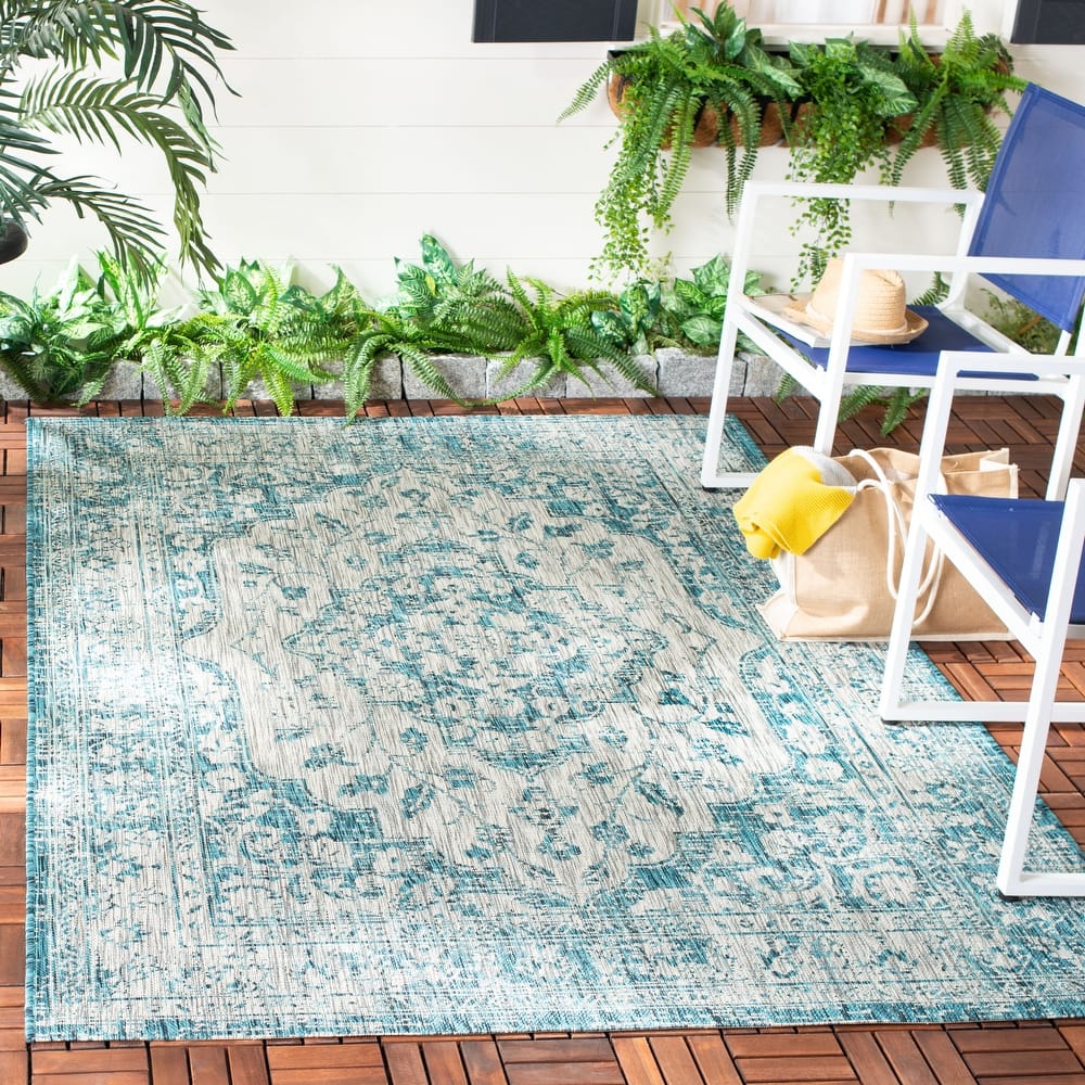 SAFAVIEH Courtyard Jyoti Indoor/ Outdoor Waterproof Patio Backyard Rug