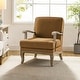 preview thumbnail 30 of 41, HULALA HOME Rinaldo Farmhouse Polyester Armchair with Comfortable Backrest and Solid Wood Legs