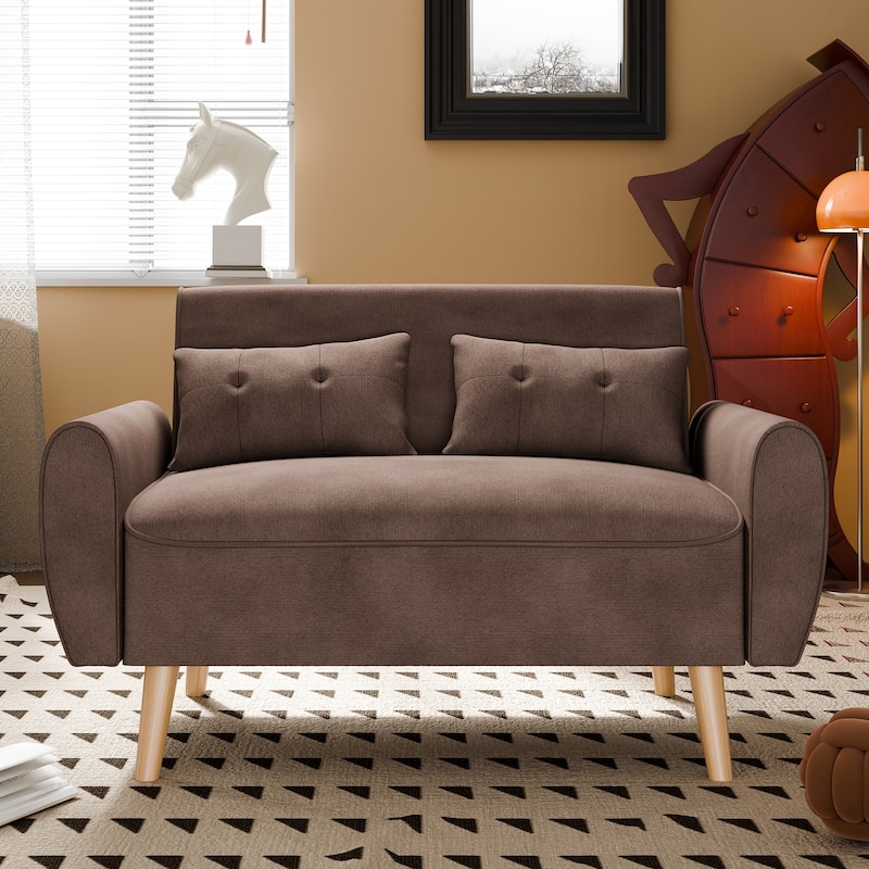 Futzca 47" Small Modern Loveseat Sofa, 2-Seat Couch Love Seat