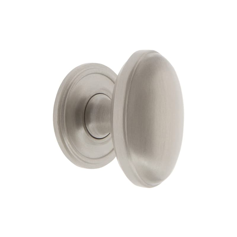 Grandeur EDEN-BRASS-KNOB-GEO Eden Prairie 1-3/4” Solid Metal Vintage - Satin Nickel