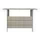 preview thumbnail 12 of 23, Indoor/Outdoor Wicker Rattan Patio Bar Counter Table with Two Shelves