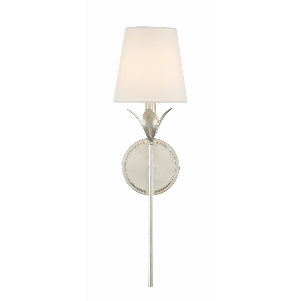 Broche 1 Light Antique Silver Wall Mount - 6"W x 21"H x 7.25"D