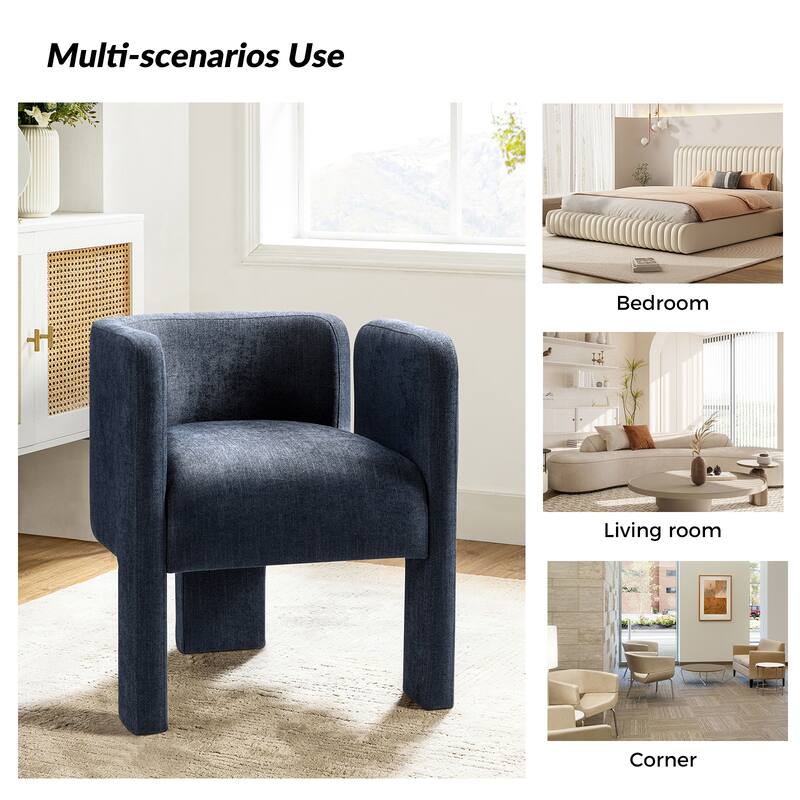 Eugen Modern Low Back Dining Chair with Three-legged Design Set Of 6 By HULALA HOME