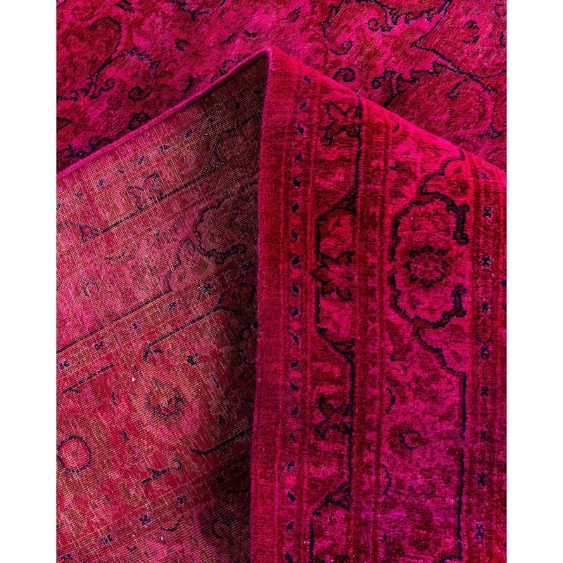 Fine Vibrance One-of-a-Kind Hand-Knotted Area Rug - Pink, 5' 10" x 8' 8" - 5' 10" x 8' 8"