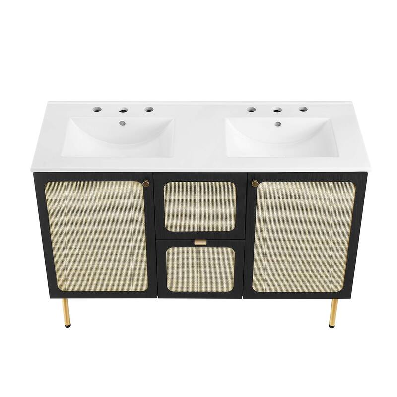 Chaucer 18"/24"/30"/36"/48"Single Basin/48" White Basin Bathroom Vanity