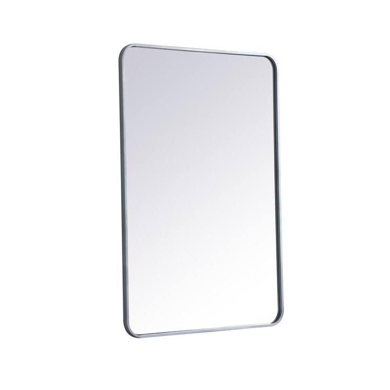 Ezra Soft Corner Metal Rectangular Mirror