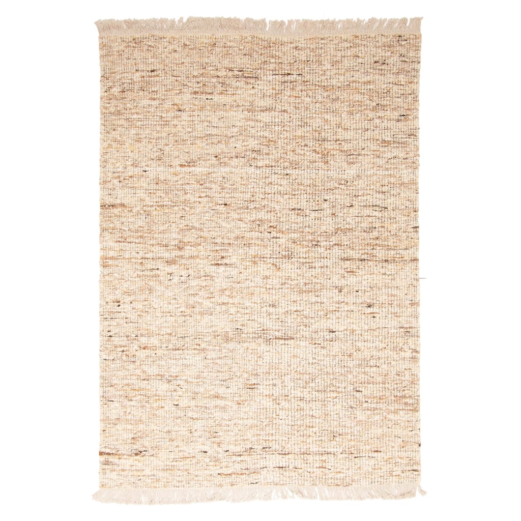 ECARPETGALLERY Braid weave Sienna Tan Wool Rug - 5'2 x 7'6