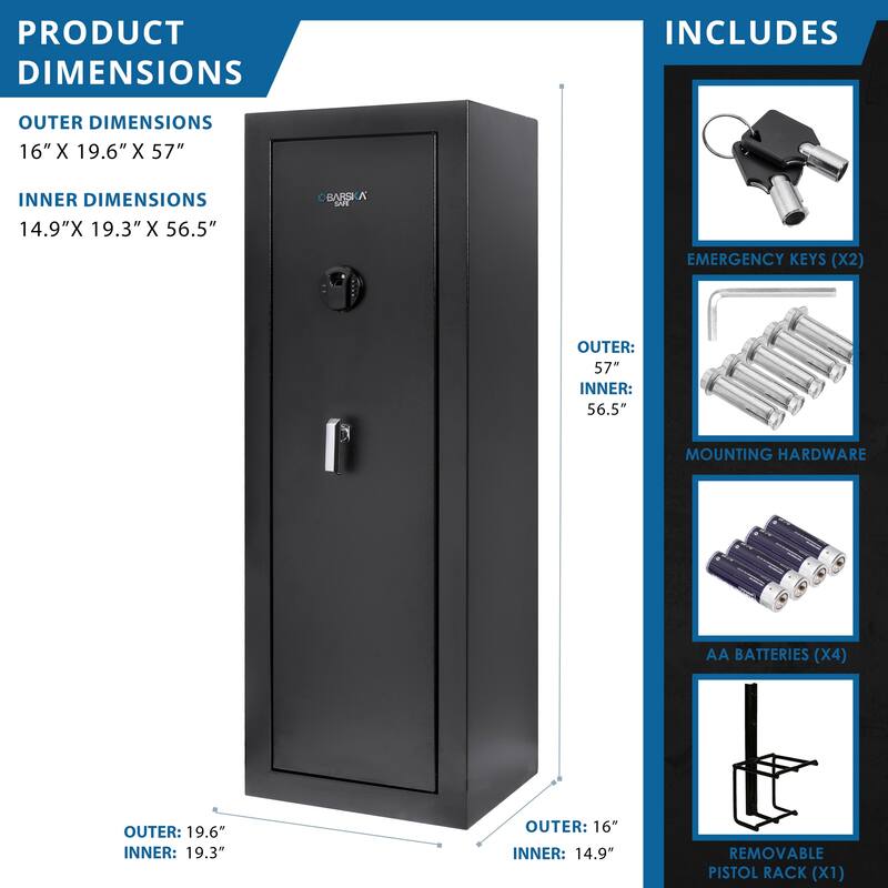 9.33 Cubic Ft Biometric Keypad Rifle Safe