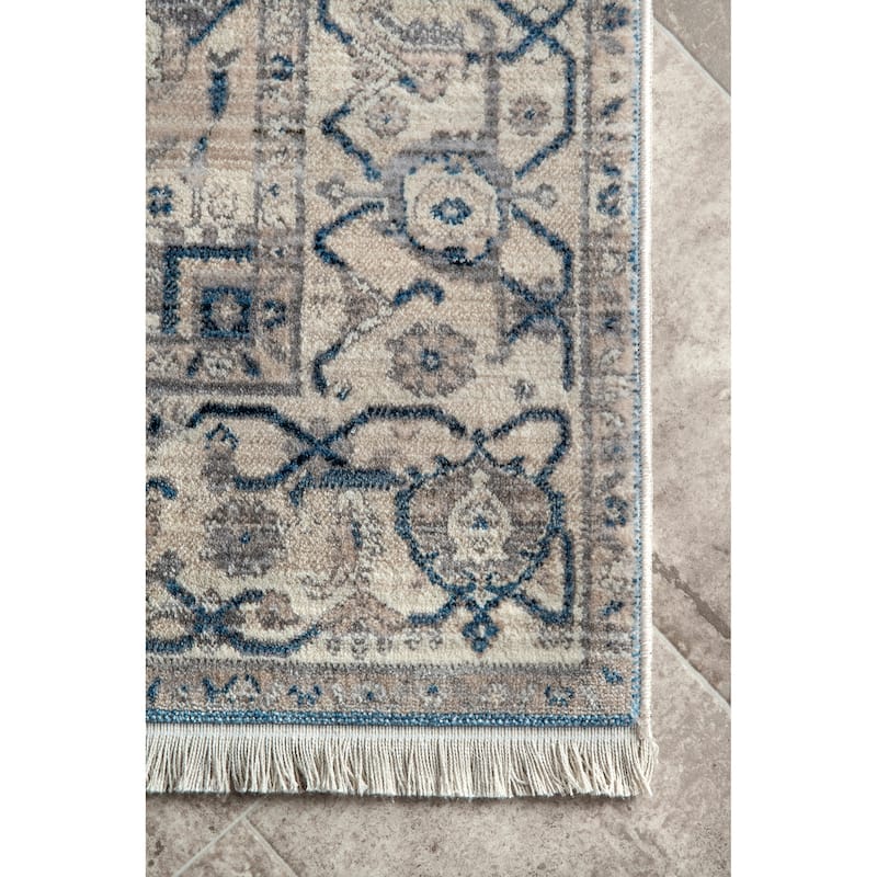 Nuloom Camila Faded Medallion Fringe Area Rug