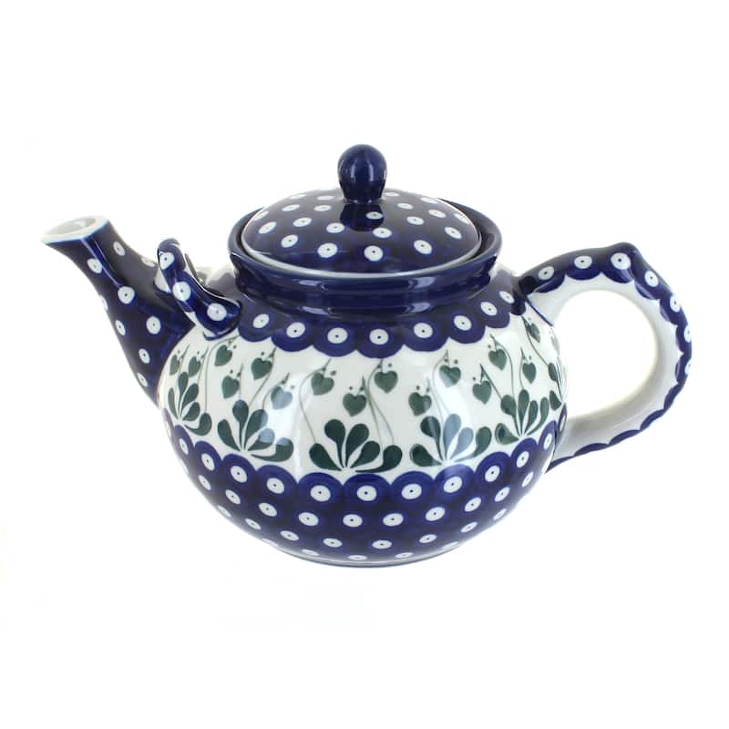 Blue Rose Polish Pottery 444 Ceramika Artystyczna Large Teapot - Alyce