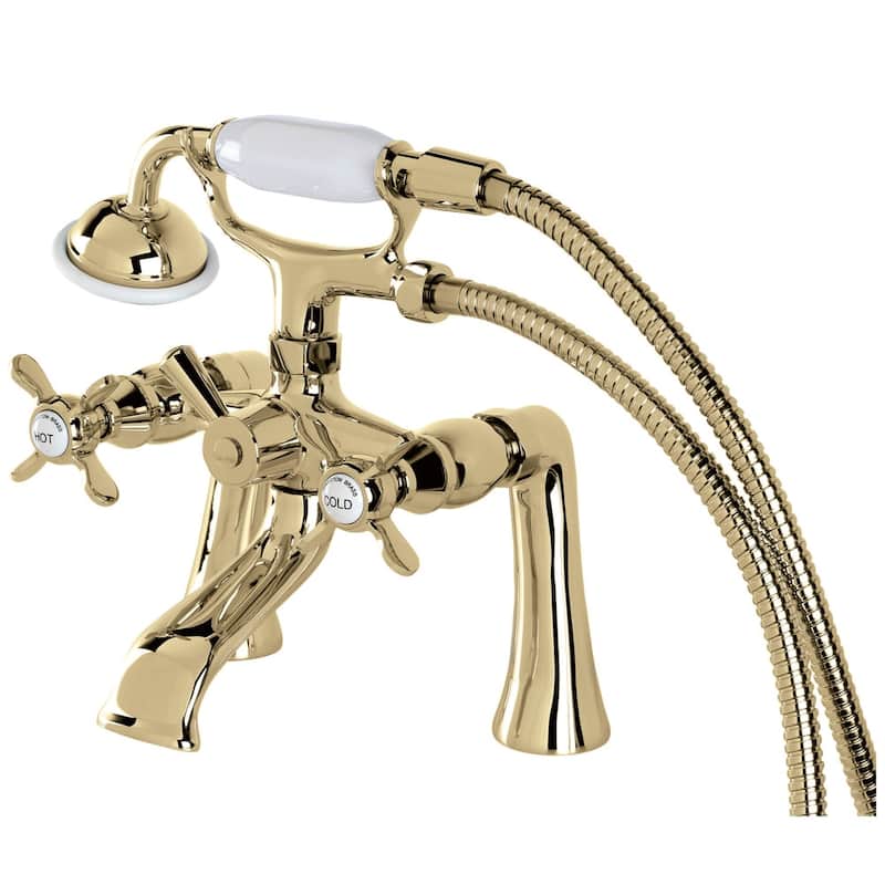 Kingston Brass Essex Deck Mounted Clawfoot Tub Filler with Built-In