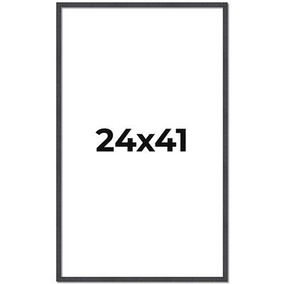 24x41 Frame Brown Solid Wood Picture Frame - Complete Modern Photo