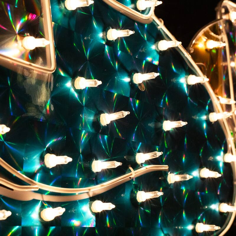 3-Piece Lighted Holographic Christmas Nativity Set Outdoor Decoration - Clear Lights - Multi