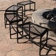 preview thumbnail 8 of 12, Sunnydaze Fire Pit Benches Black Mesh for Patio - 23" x 16" - Set of 4 Benches