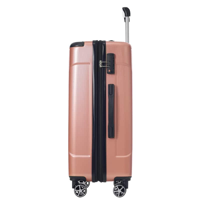 24" Expansion Luggage, Hardside Suitcase with Double Wheels, Lightweight ABS Hard Shell Checked Luggage, for Travel & Business