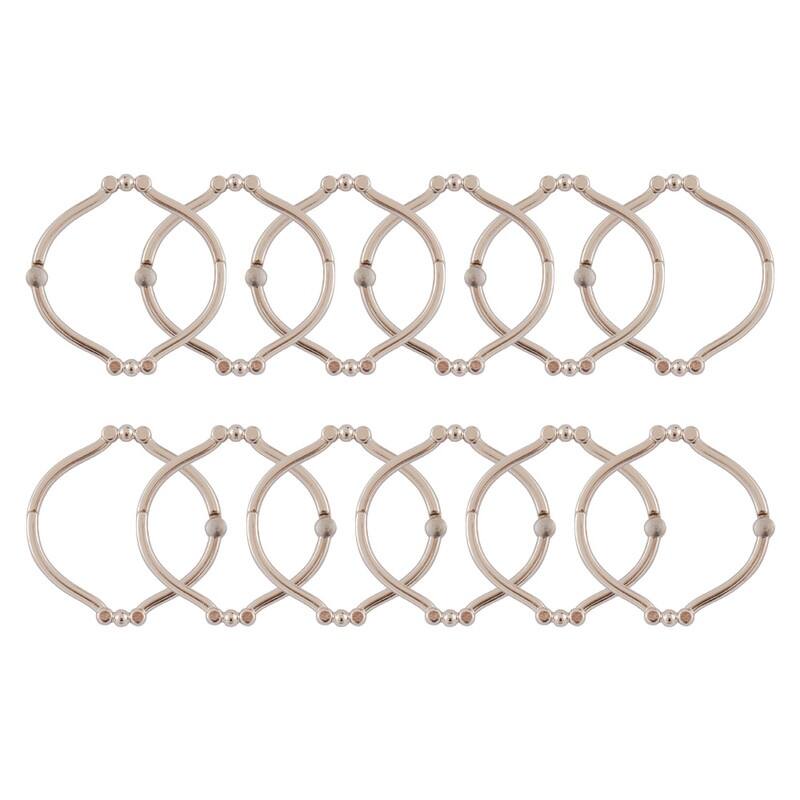 Utopia Alley Rustproof Zinc Shower Curtain Rings for Bathroom, Set of 12