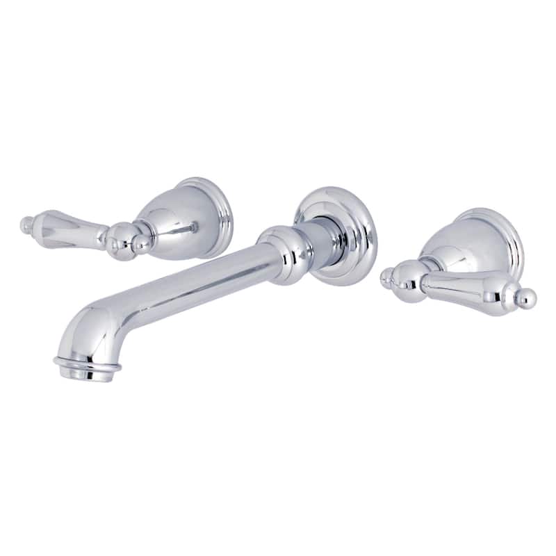Kingston Brass English Country 3-Hole Wall Mount Roman Tub Faucet - Polished Chrome