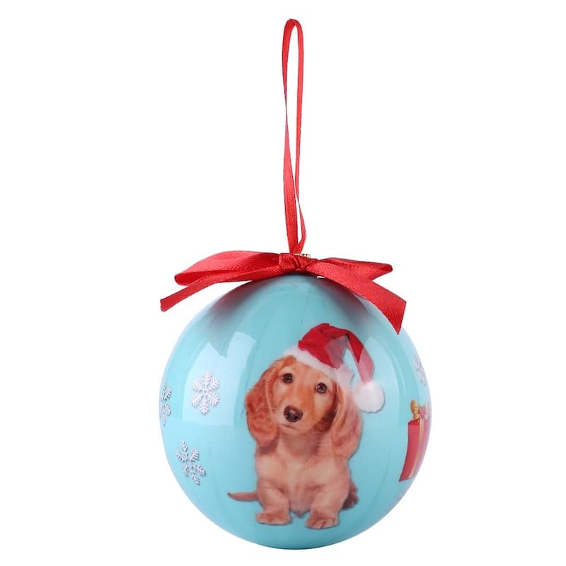 Labrador Puppy Dog Christmas Ball Ornament