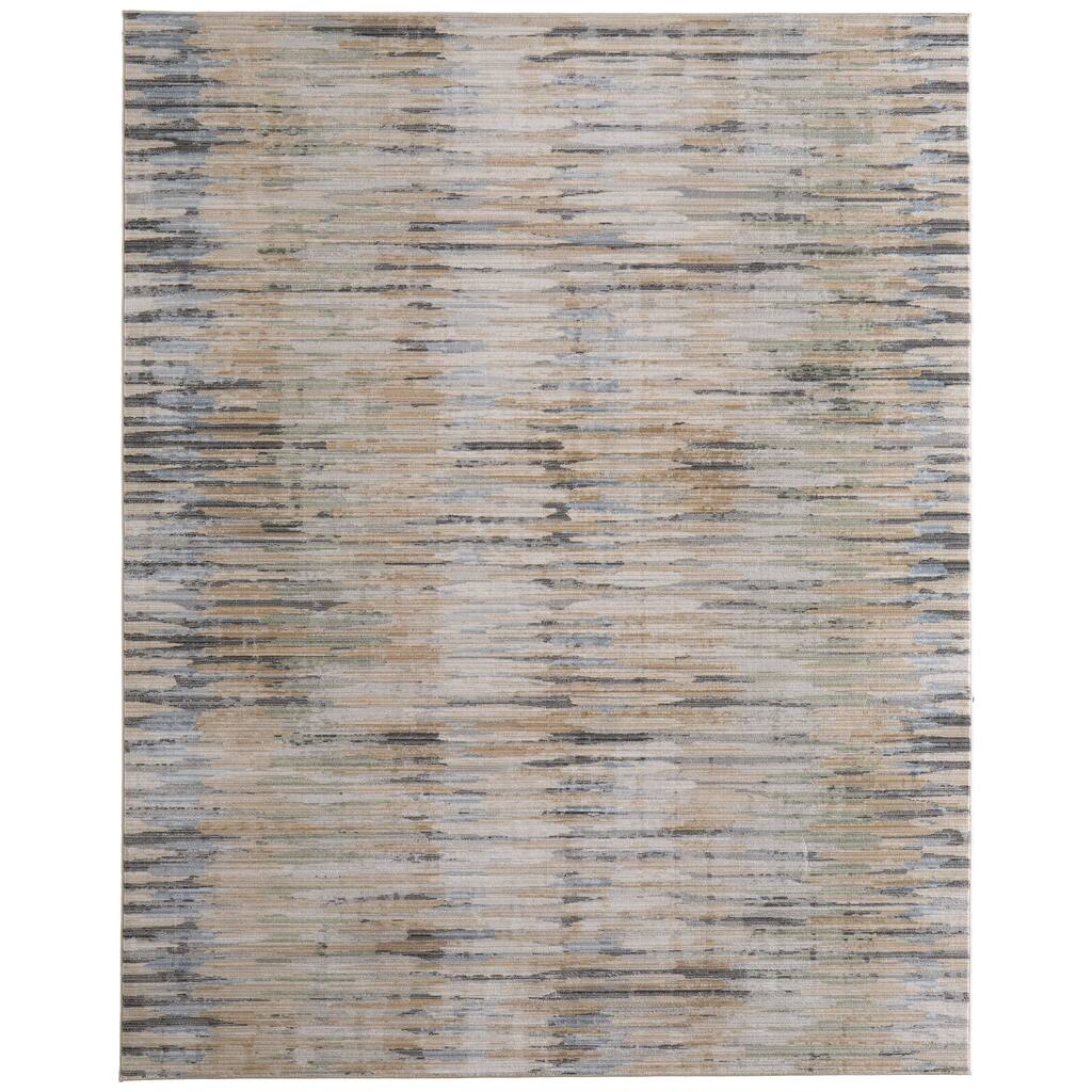 Grand Bazaar Boswell Machine Made Stripes Modern Area Rug