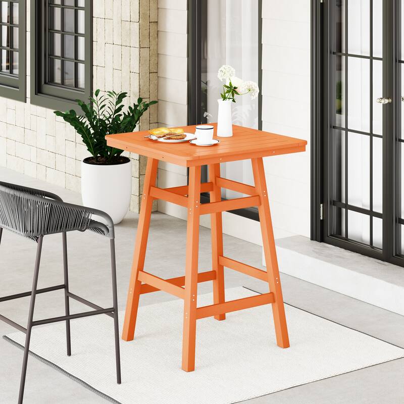 Laguna Hdpe All Weather Outdoor Patio 30" Square Bar Table