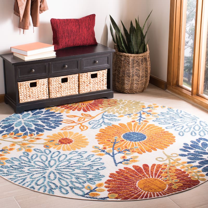 SAFAVIEH Cabana Lilah Indoor/ Outdoor Waterproof Patio Floral Rug