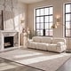 preview thumbnail 6 of 56, SAFAVIEH Handmade Abstract Birdie Modern Wool Rug 10' x 14' - Ivory/Light Blue
