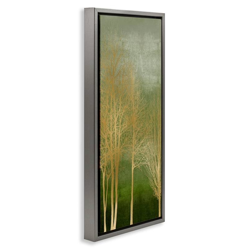 Stupell Minimal Gold Branches Framed Floater Canvas Wall Art Design By Kate Bennett