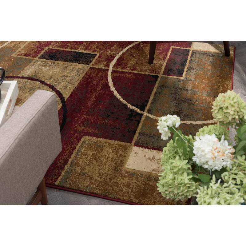 Flora Modern & Contemporary Color Block Indoor Area Rug