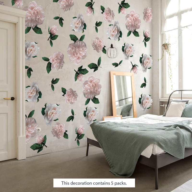 Walplus Oversized Classic Roses Flowers Floral Wall Stickers Art Decor