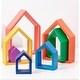 preview thumbnail 5 of 6, TickiT Rainbow Architect Houses - Set of 7
